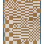 Louis De Poortere tapis, Craft Honey 9338, Chess design