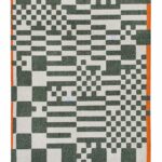 Louis De Poortere tapis, Craft Deep Green 9339, Chess design