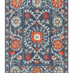 Louis De Poortere tapis, Antiquarian Nordic 9730, Suzani design
