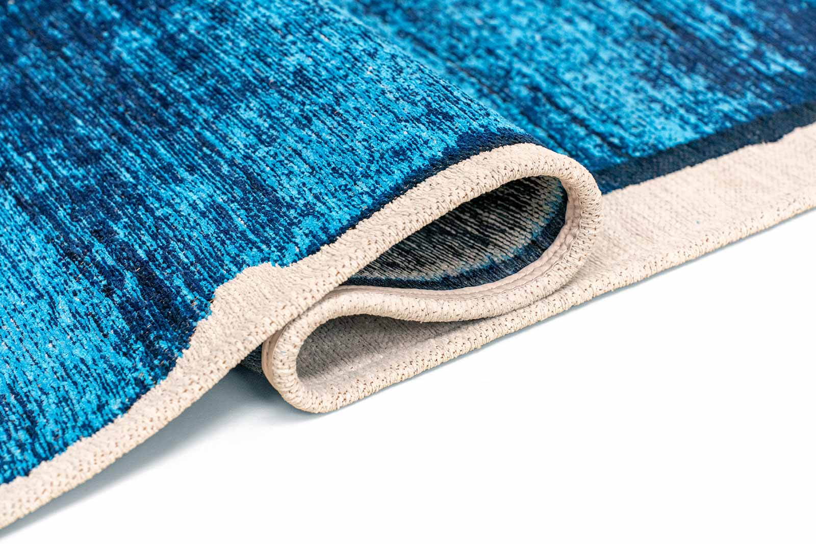 Louis De Poortere tapis Craft 2080 Brush Diva Blue fold